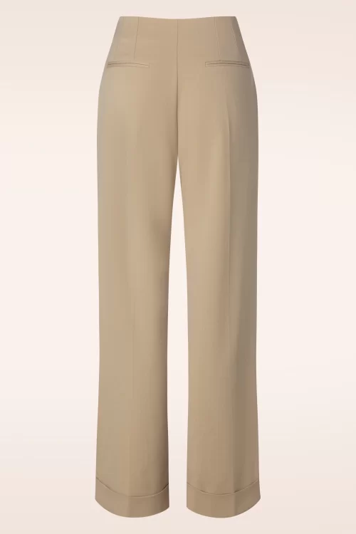 Glamour Bunny Business Babe Diadora pantalon in beige