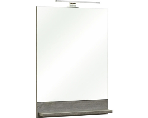 Pelipal Quickset 328 badkamermeubelset, BxHxD 80 x 200 x 39 cm, grafiet getextureerd front (horizontaal patroon), met keramische wastafel en wandkast 328.050002