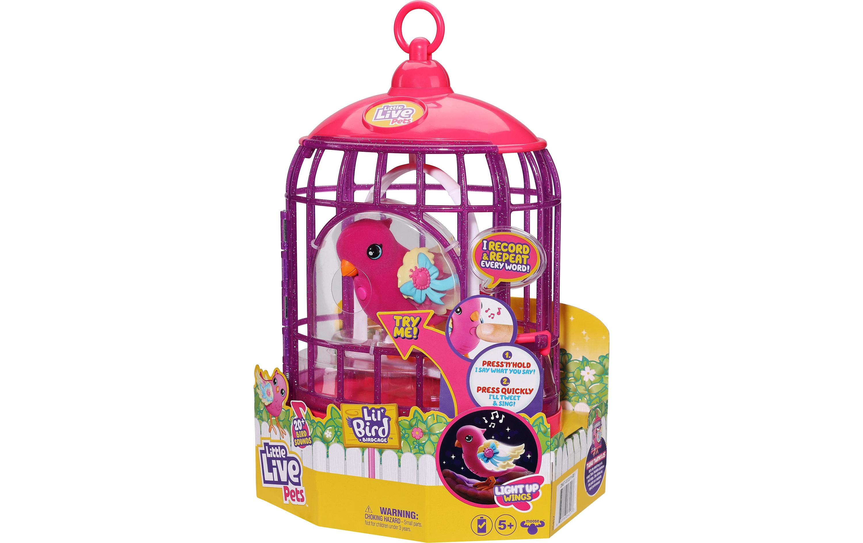 Spielfigurenset Lil Bird Vogel und Käfig TiaraInteraktives Spielset
