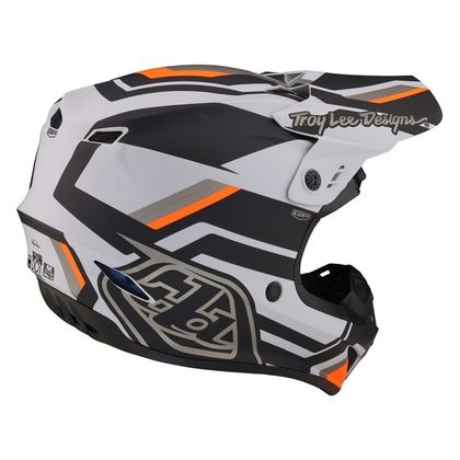 Casque cross TroyLee design GP APEX 2023 - Gris / Orange