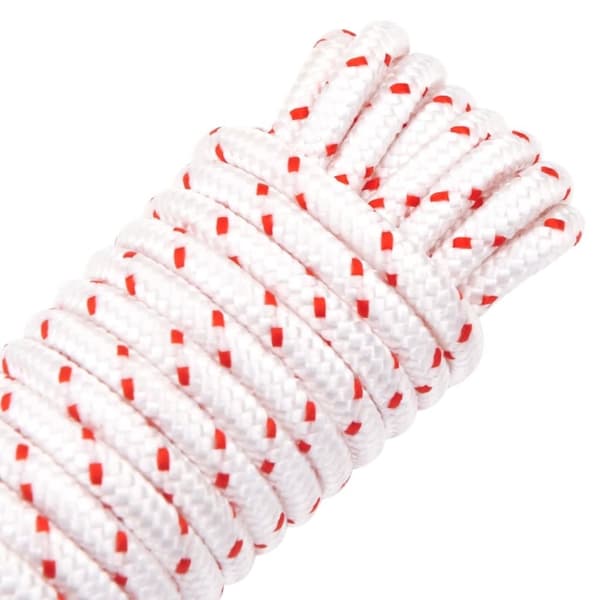 vidaXL Startsnoren hvit og rød Ø6 mm 10 m nylon