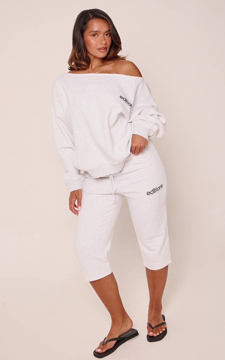 Gris Pantalon De Jogging Capri Sweat Shape Editions