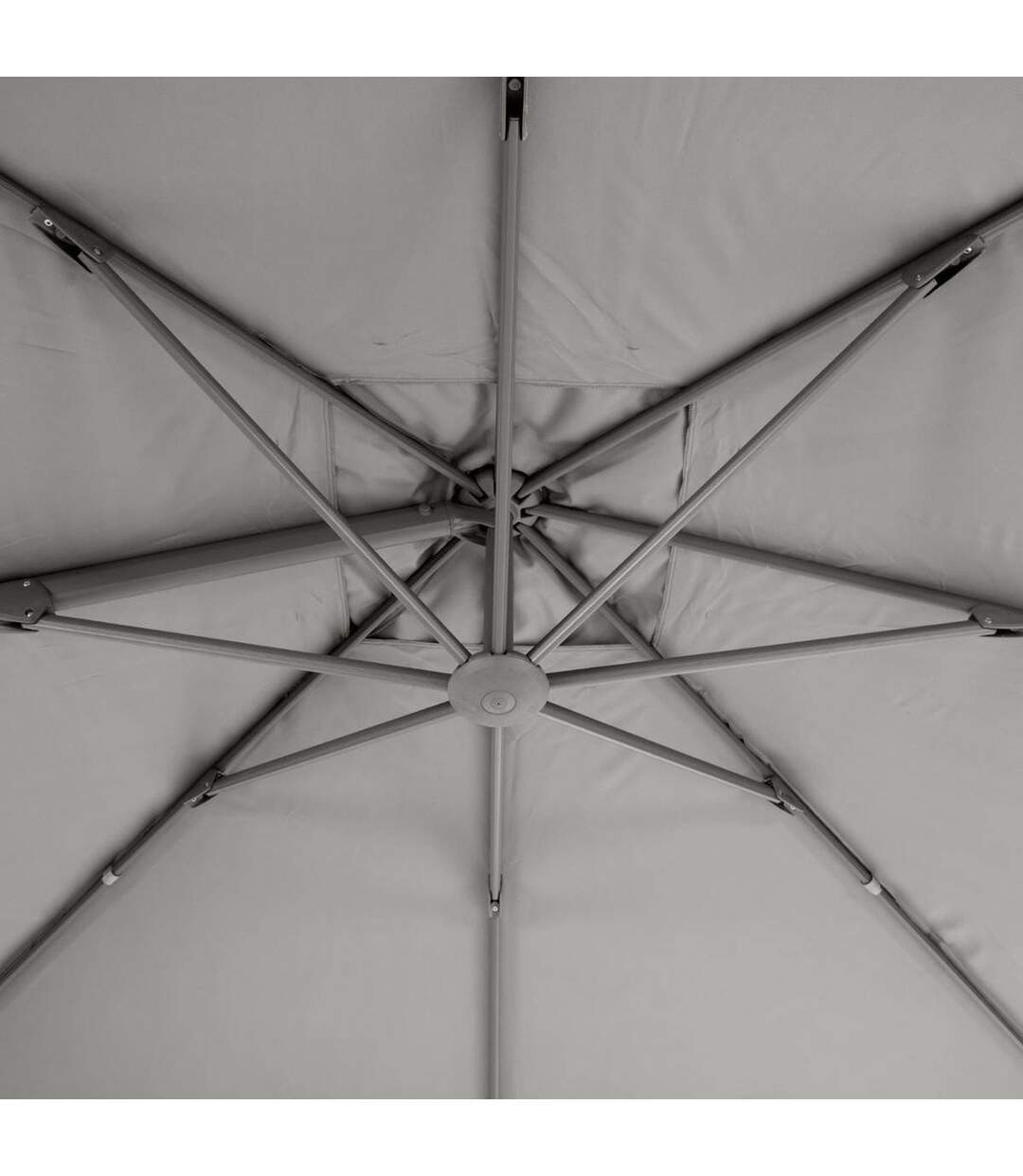 Parasol déporté carré Eléa - Inclinable - L. 300 x l. 300 cm - Gris ardoise et graphite