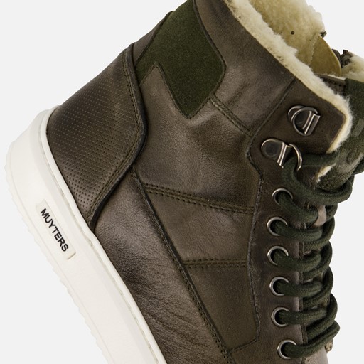 Muyters Veterboots groen Leer