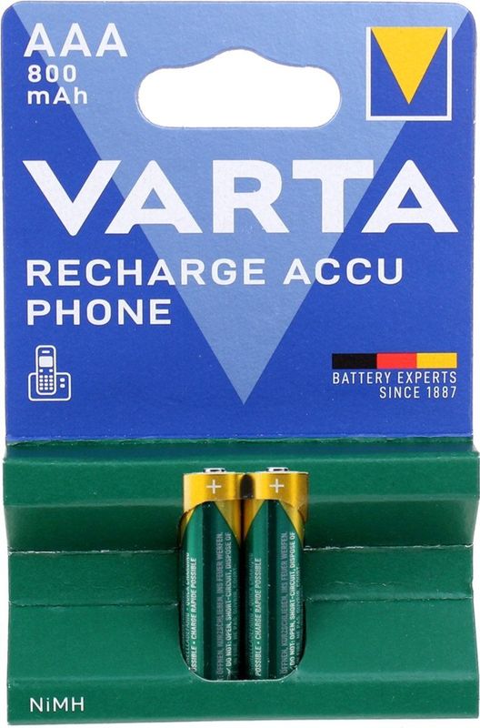 VARTA T398 Batterij - Micro / AAA - NiMH - 800 mAh - 2 Stuks