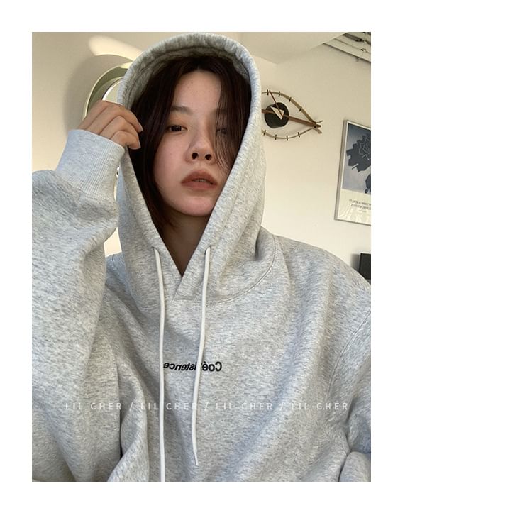 CRIBI - Oversized hoodie met ronde hals en tekstprint