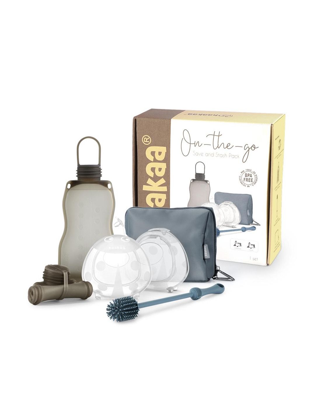 Haakaa On-the-go Pumpen und Aufbewahren Set