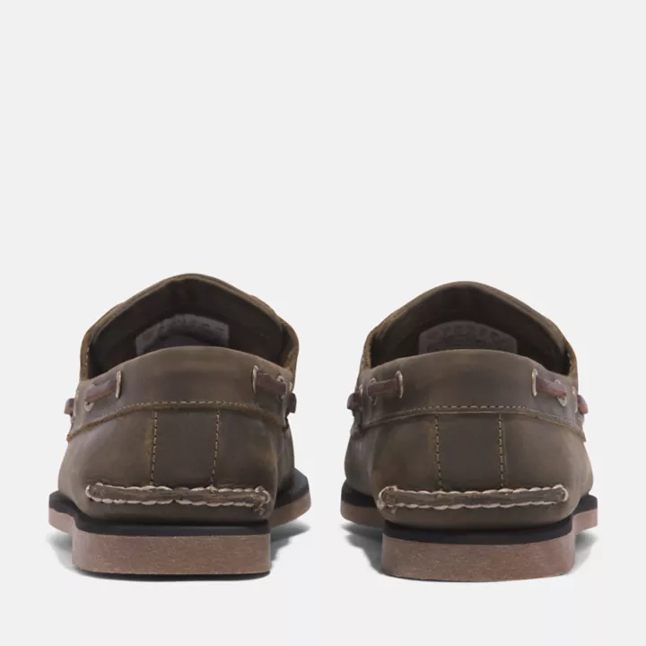 Chaussure bateau classique pour homme en vert