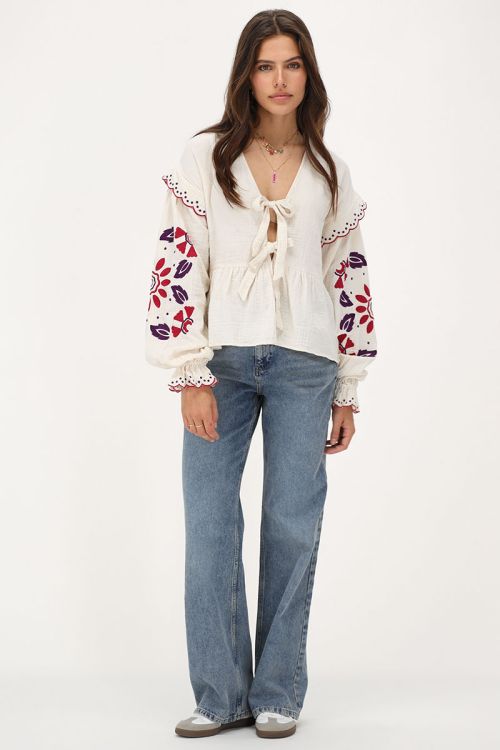 Blauwe classic wide leg jeans