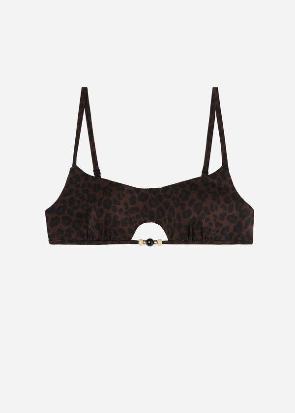 Top de biquíni cropped levemente acolchoado Caimanera