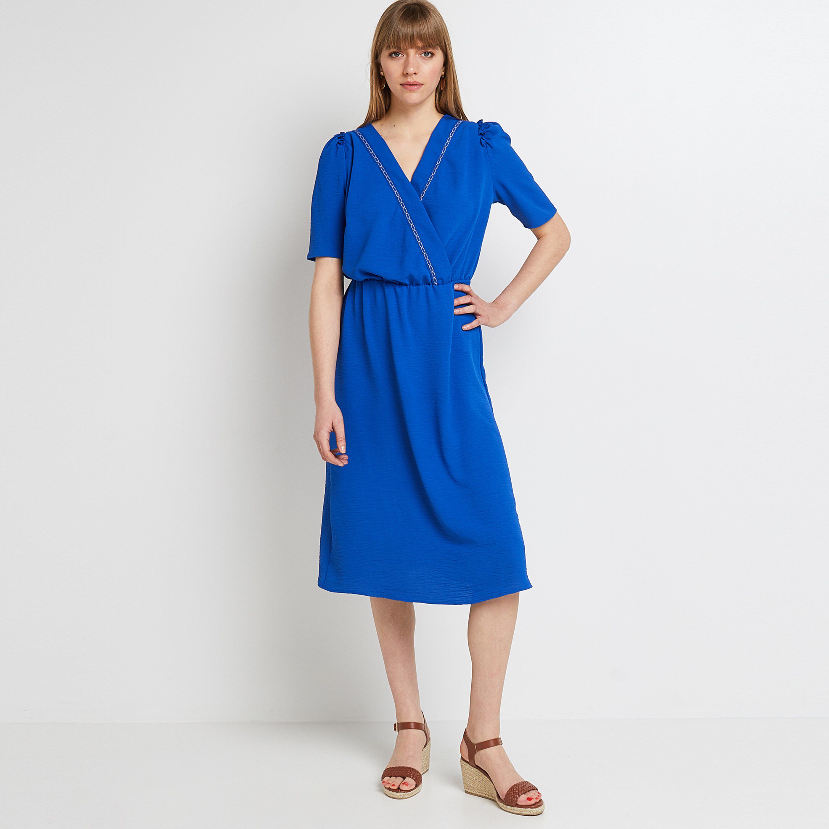 Robe cache coeur femme - BLEU