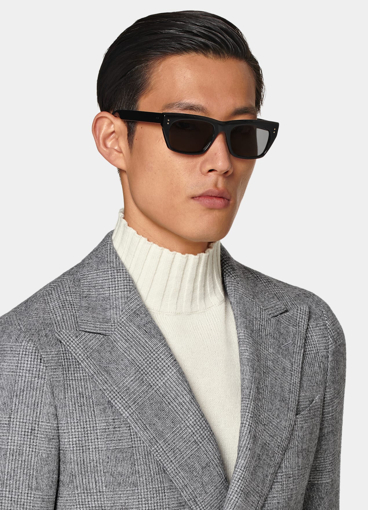 Costume Havana coupe Tailored gris clair à carreaux