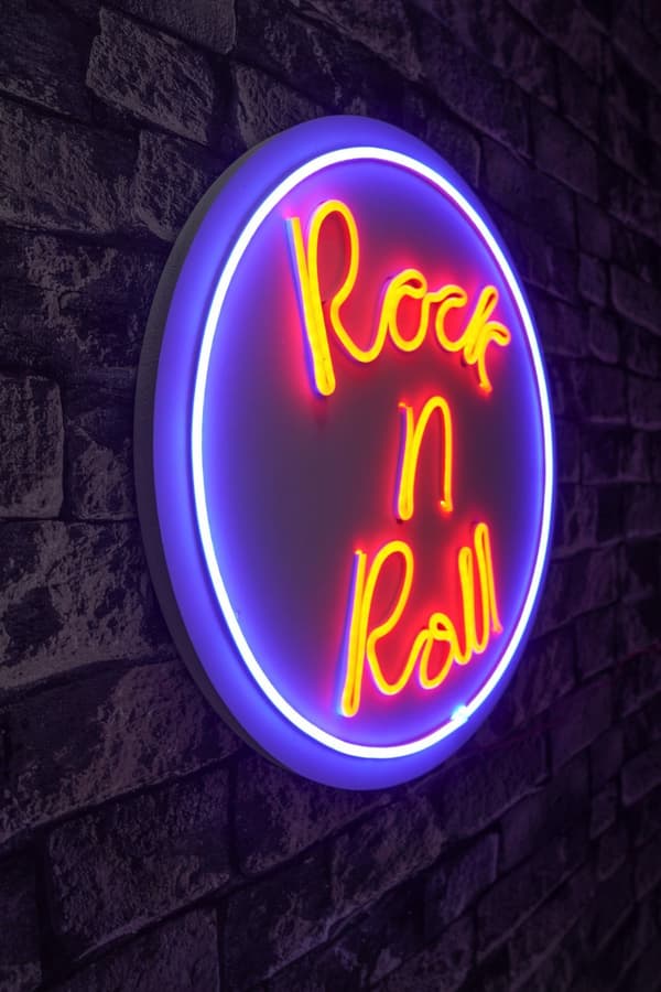 Dekorativ plast LED-belysning Rock n Roll - Flerfarget
