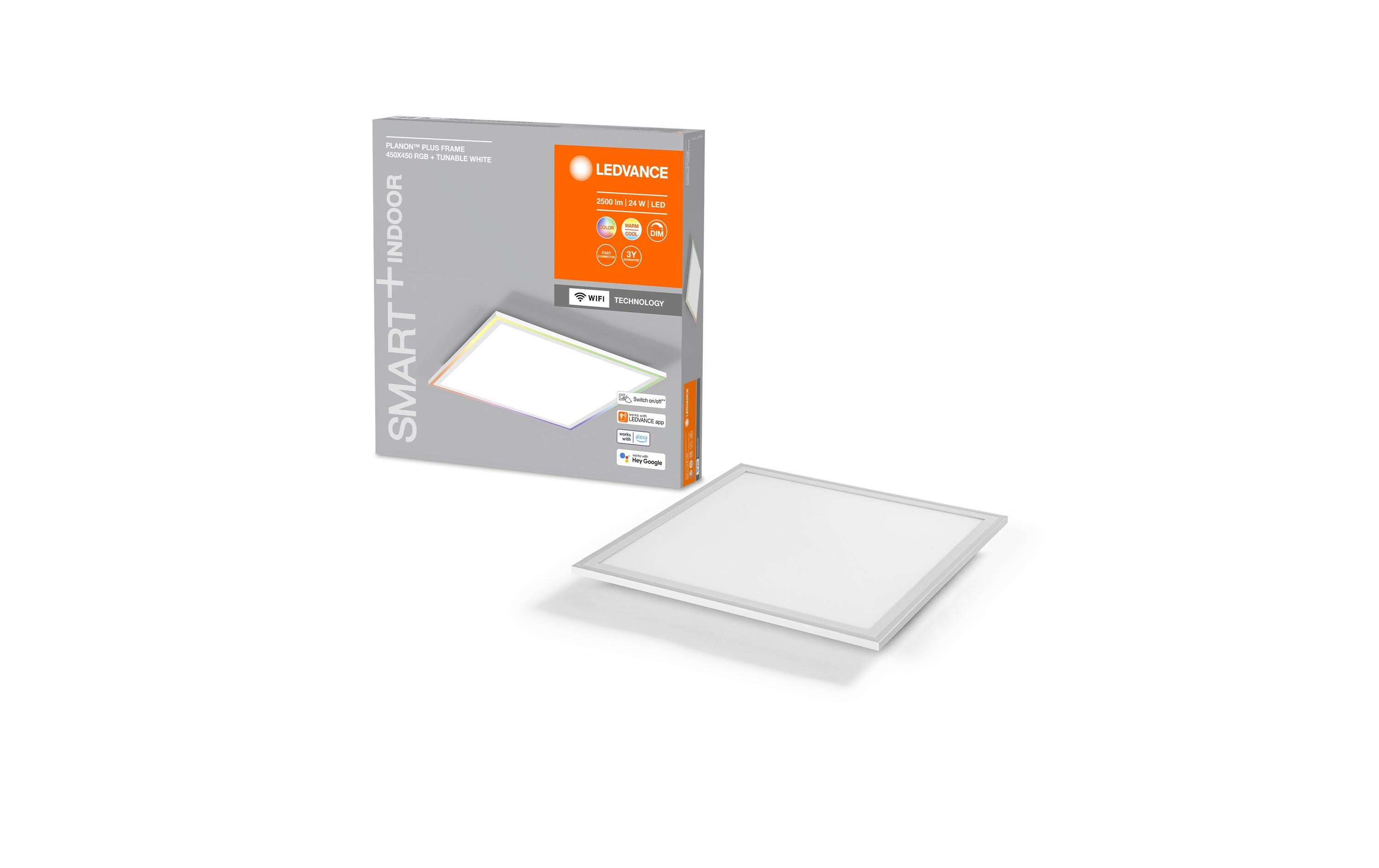 LED-Panel Smart+ Planon Plus, 45 x 45 cm, 24W, RGBW, Weiss<br>LED Panelleuchte
