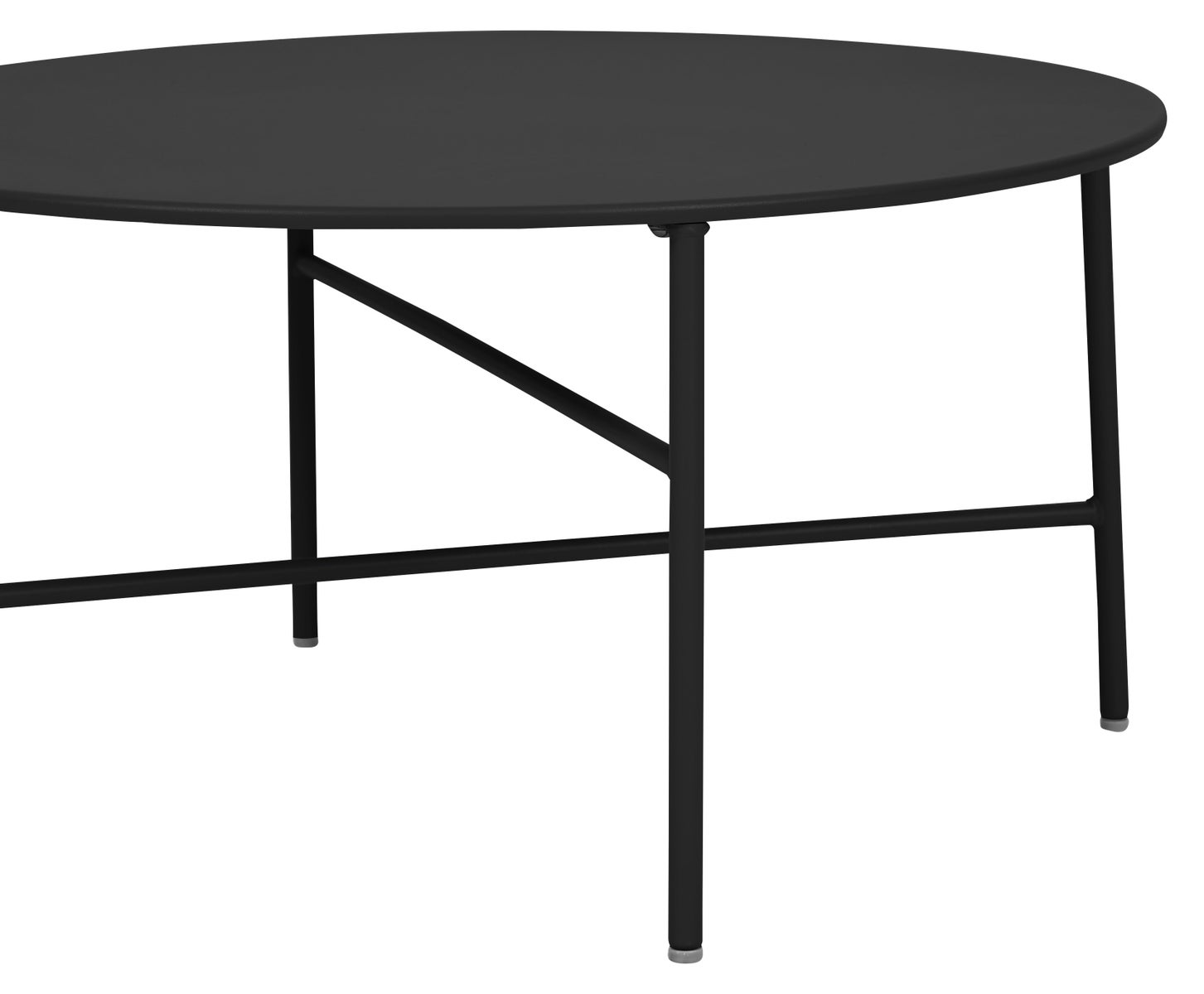 Penny tuintafel, Ø 70 cm, H 35 cm, zwart. 70 x 70 x 35 cm