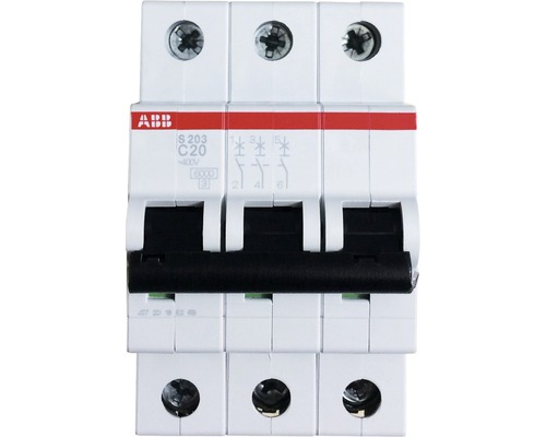 ABB S203-C20 20A Stroomonderbreker C 3-polig