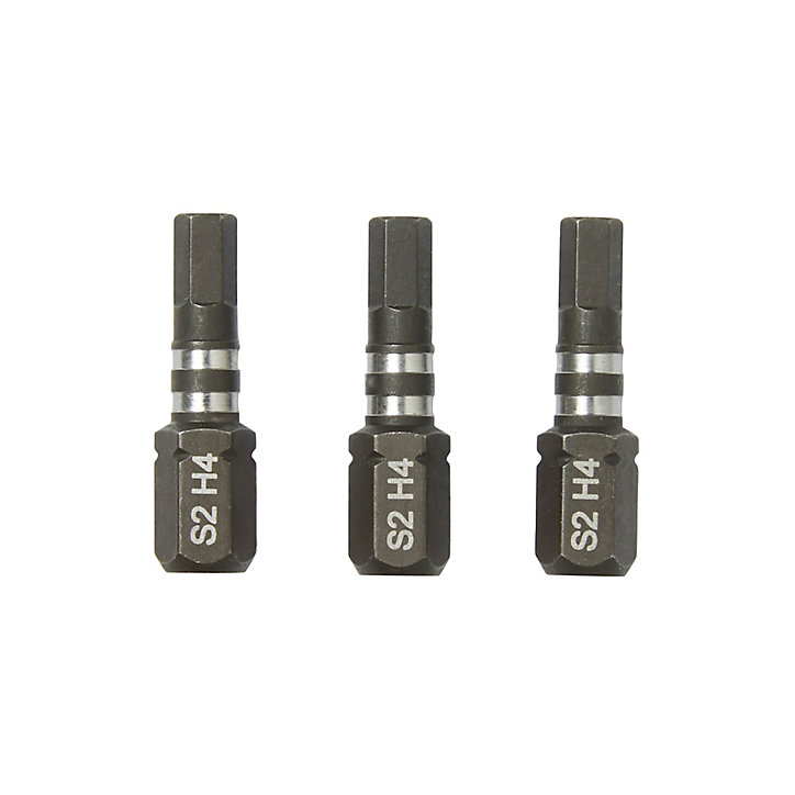 Embout de vissage torsion impact H4 25 mm Erbauer - 3 pièces
