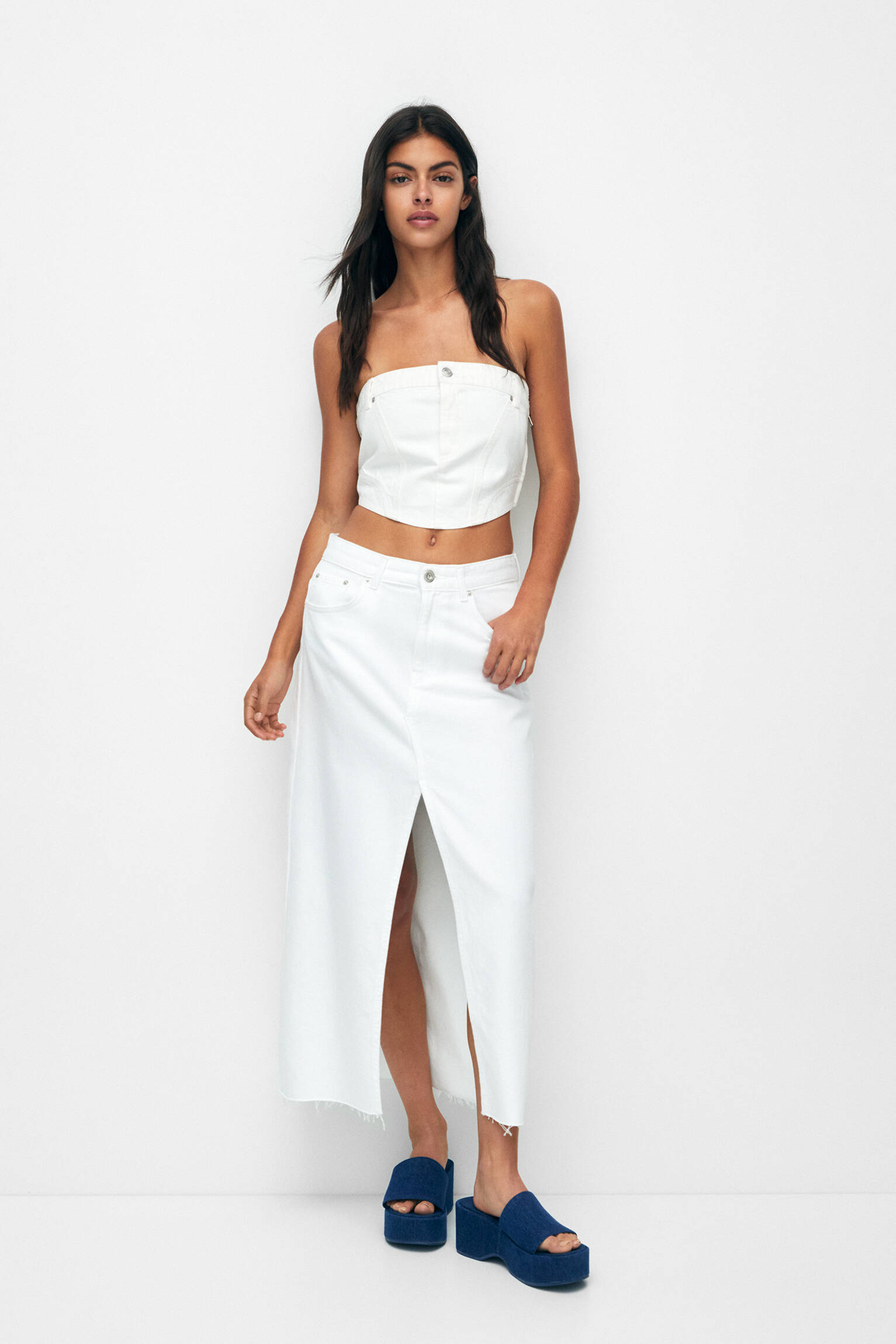 SAIA LONGA JEANS - BRANCA