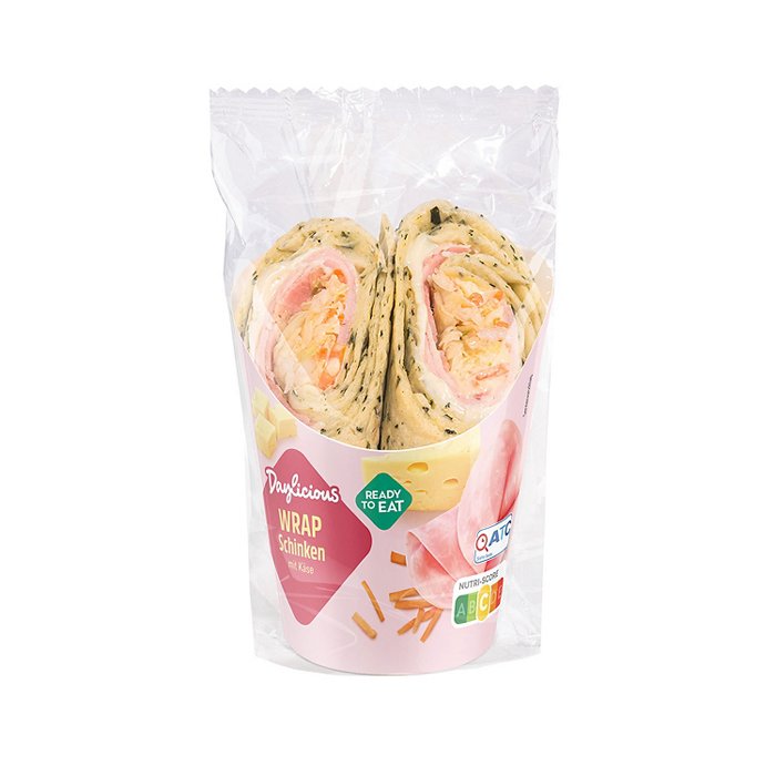 DAYLICIOUS Wraps 190 g, Schinken-Käse
