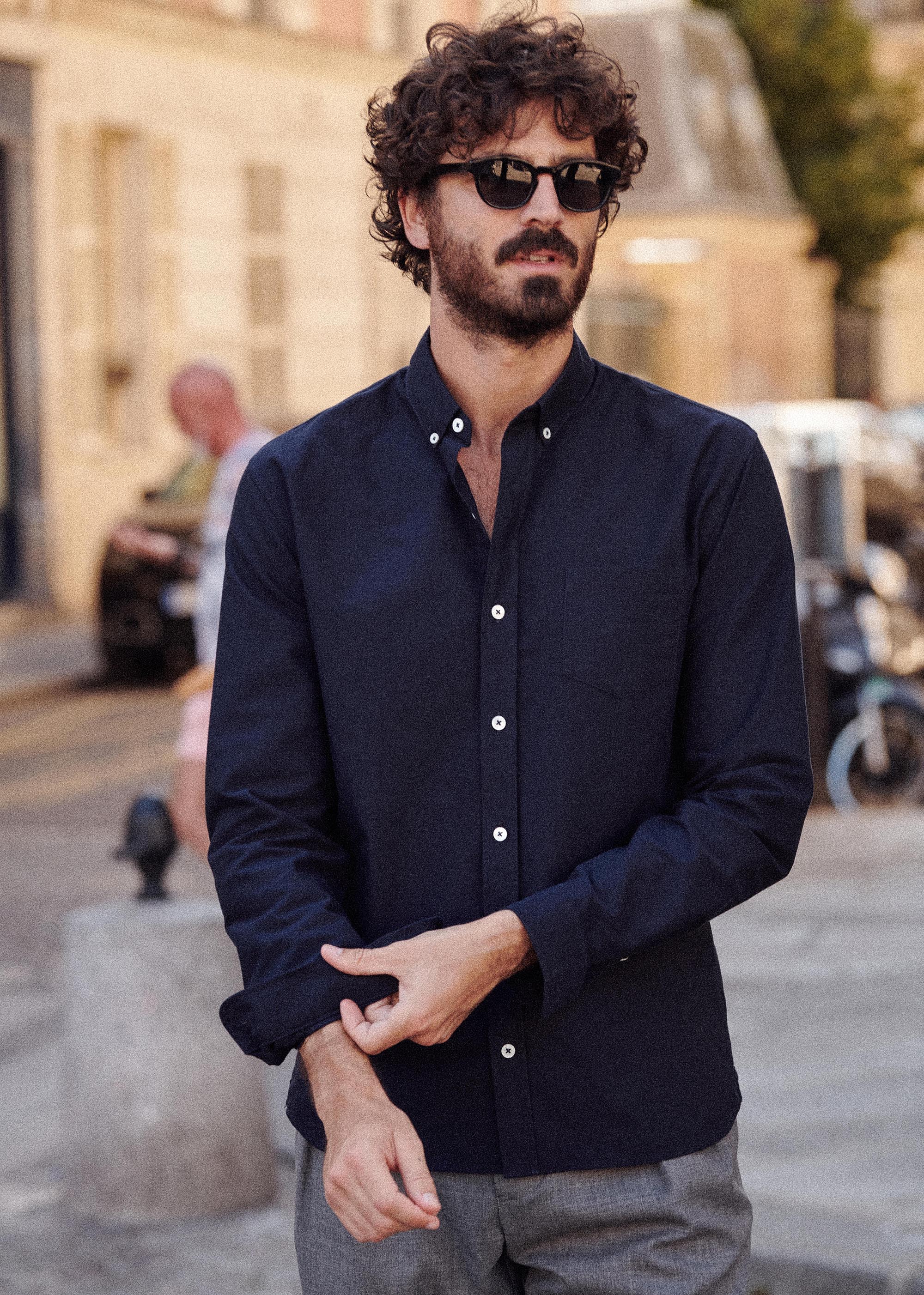 Chemise Charlie Oxford - Marine - POUR LUI 5906608