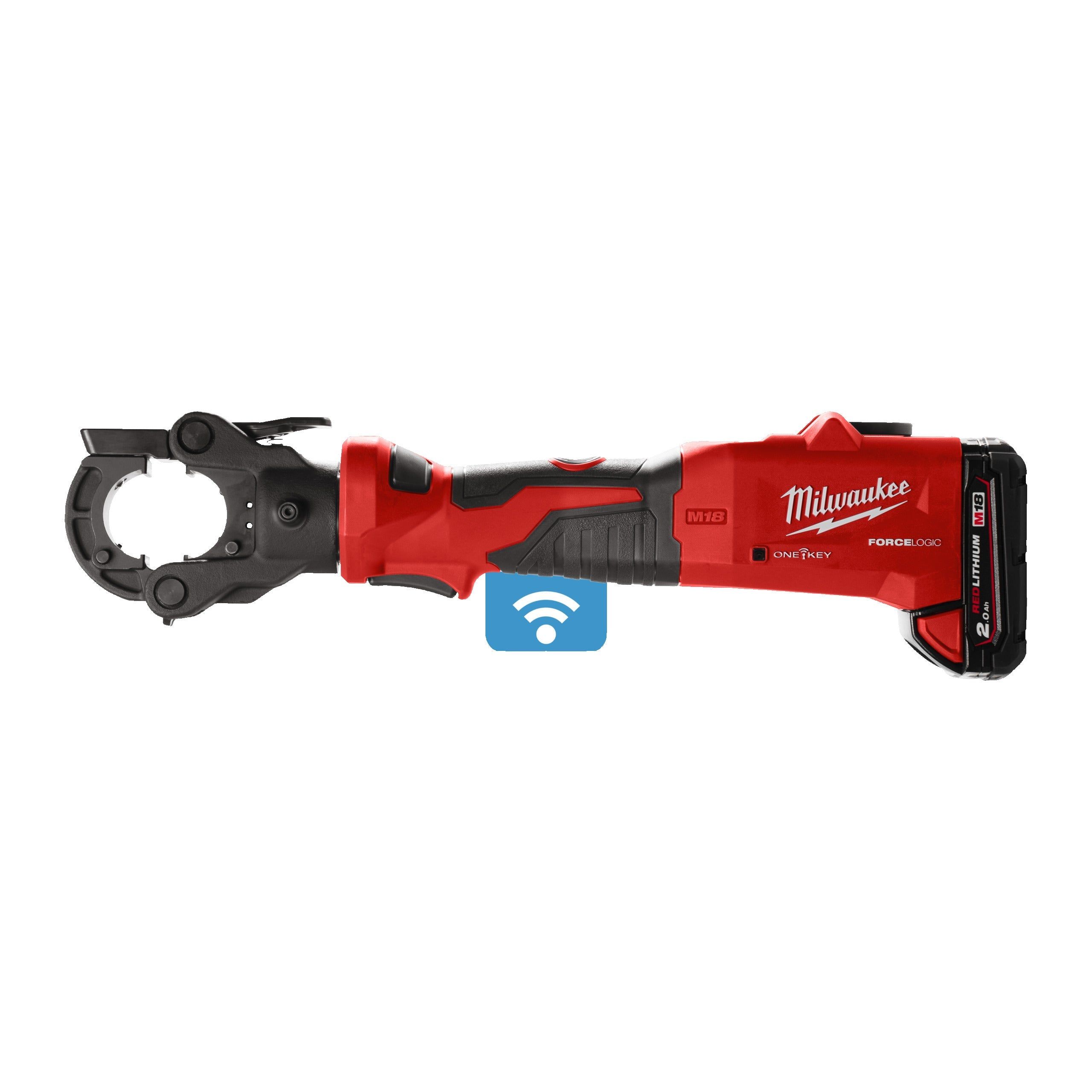 Milwaukee M18 ONEHCCT60-202C FORCE LOGIC™ Accu kabelkrimptang 60 kN 18V 2.0Ah in koffer - 4933479684