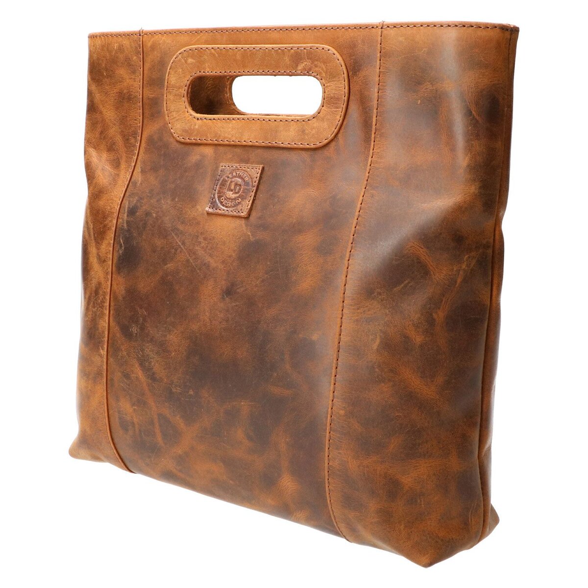 LD Lederwaren Handtas Hunter Bruin