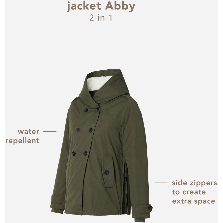 Noppies Umstandsjacke Winter Abby 2-way Olive