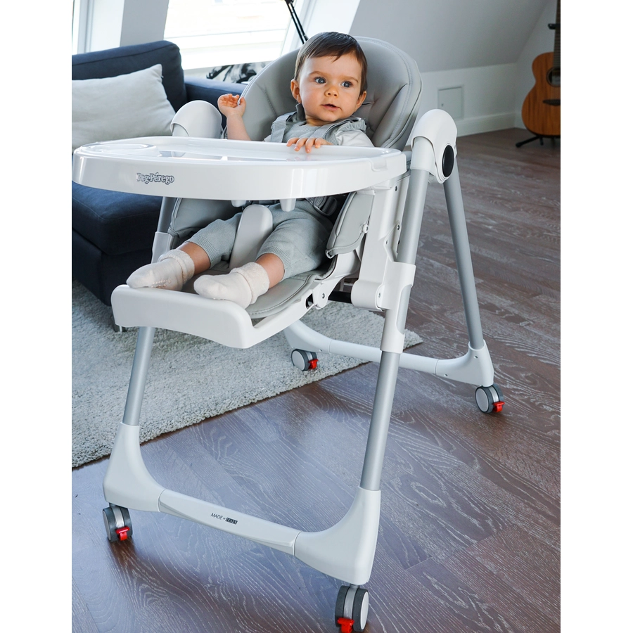 Peg Perego Hochstuhl Prima Pappa Follow Me Gold Lederimitat