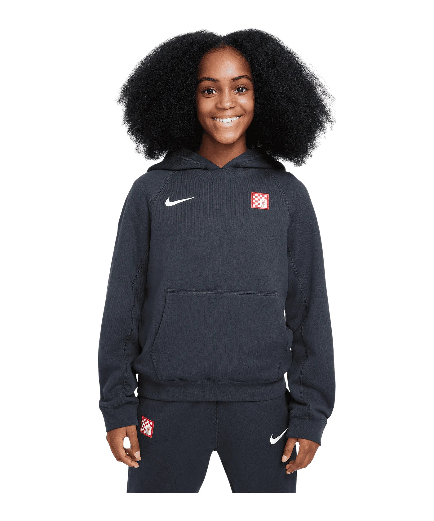 Nike FC Liverpool Air Hoody Kids Grau F070