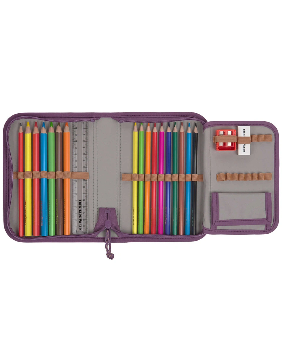 Schulranzen-Set UNIQUE (30x25x40) 9-teilig in lila