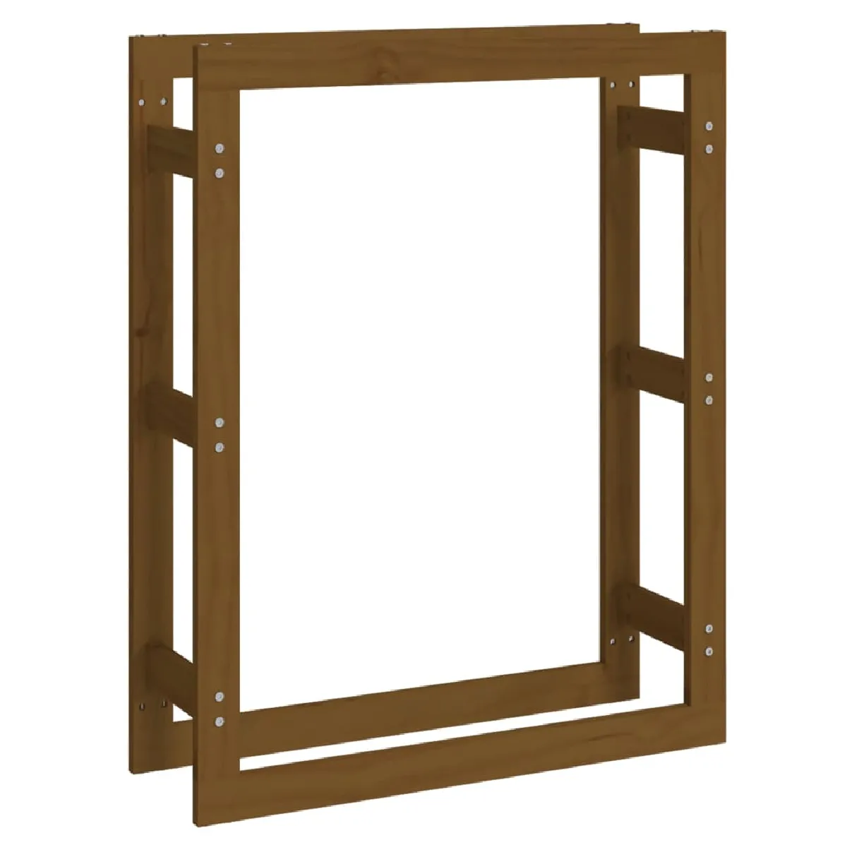 vidaXL Support à bois de chauffage Pin Marron Miel