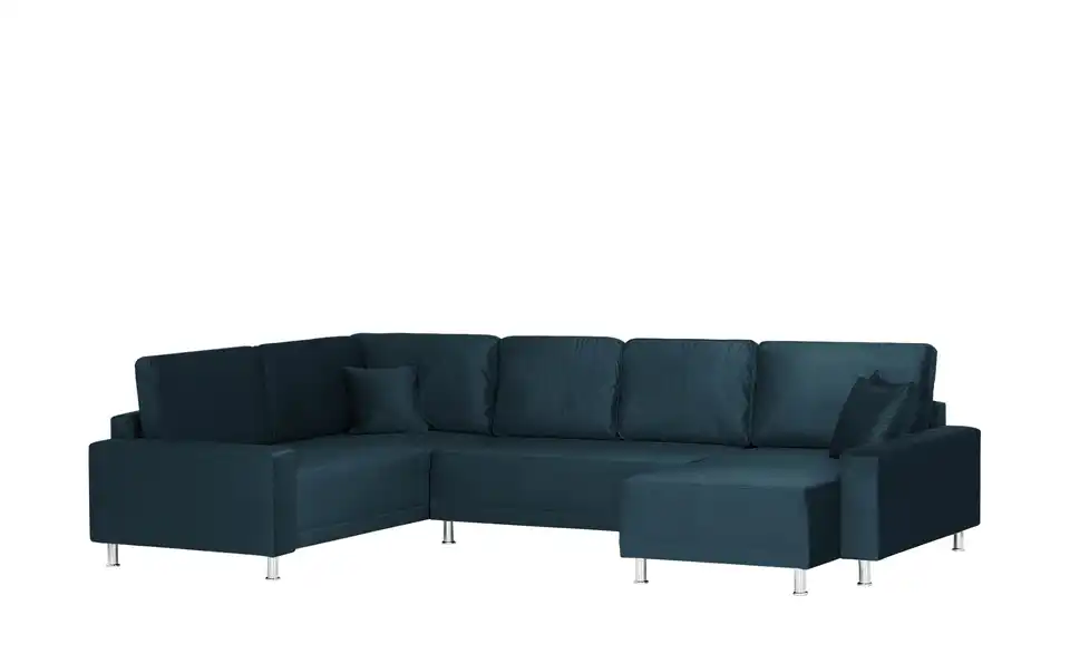 Wohnlandschaft Mara Blau links Mikrofaser