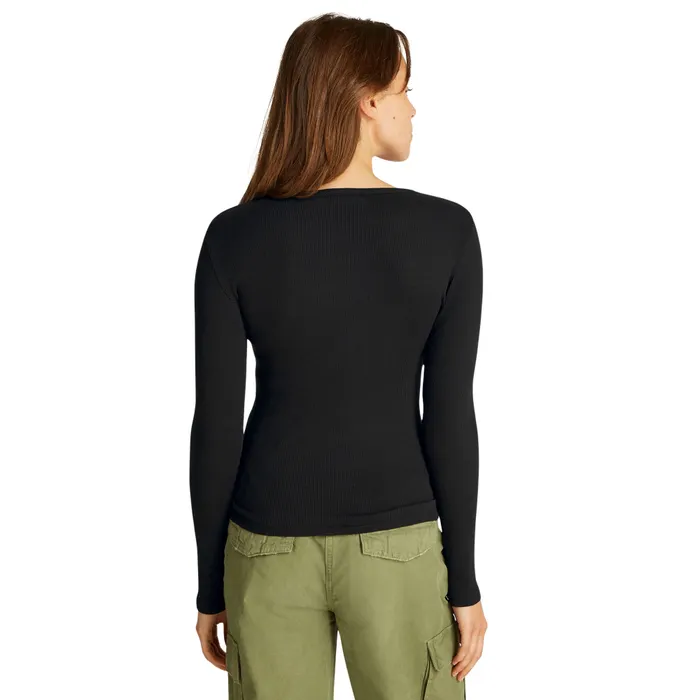 Tommy Hilfiger Slim Button Rib Longsleeve Shirt Dames