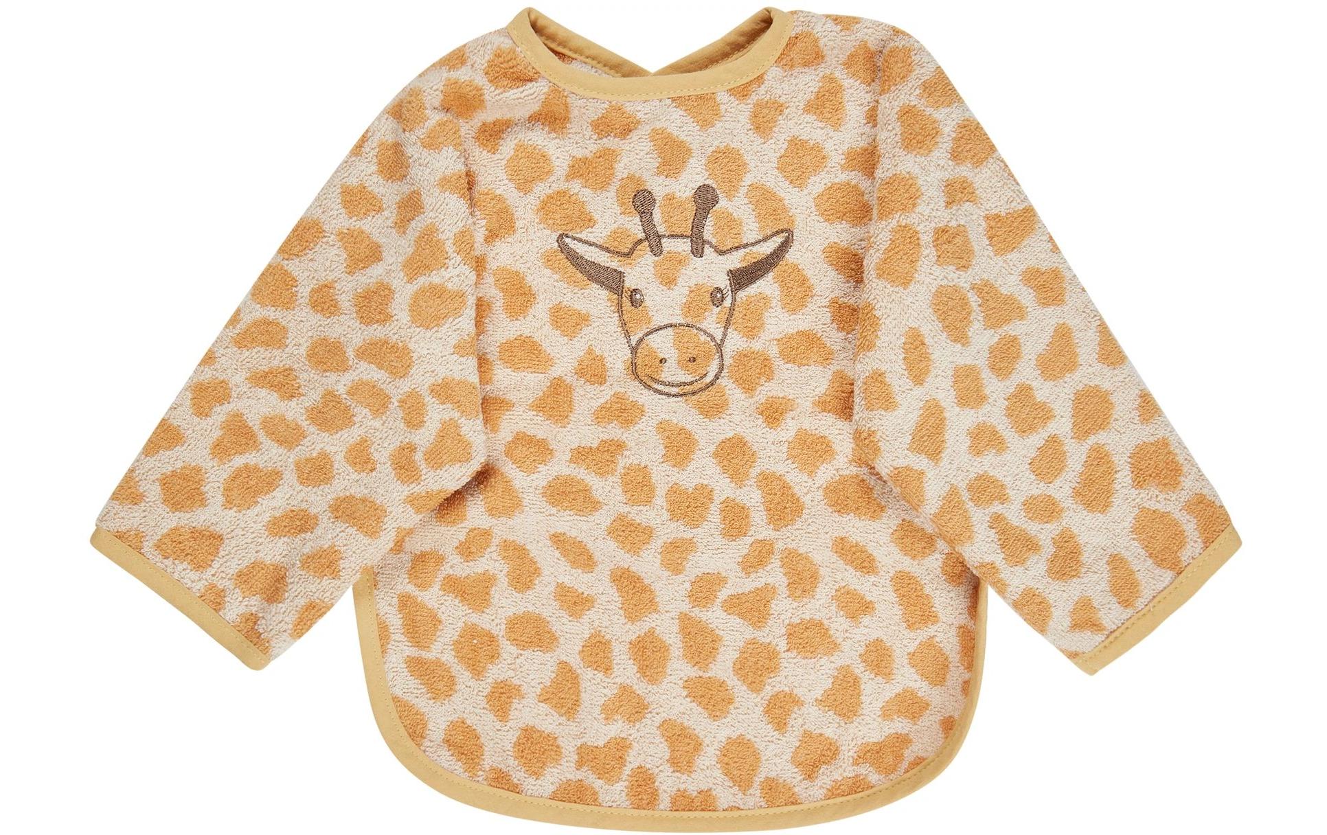 Ärmel-Lätzchen Giraffe KayaLangarm-Lätzchen mit praktischem Druckknopfverschluss