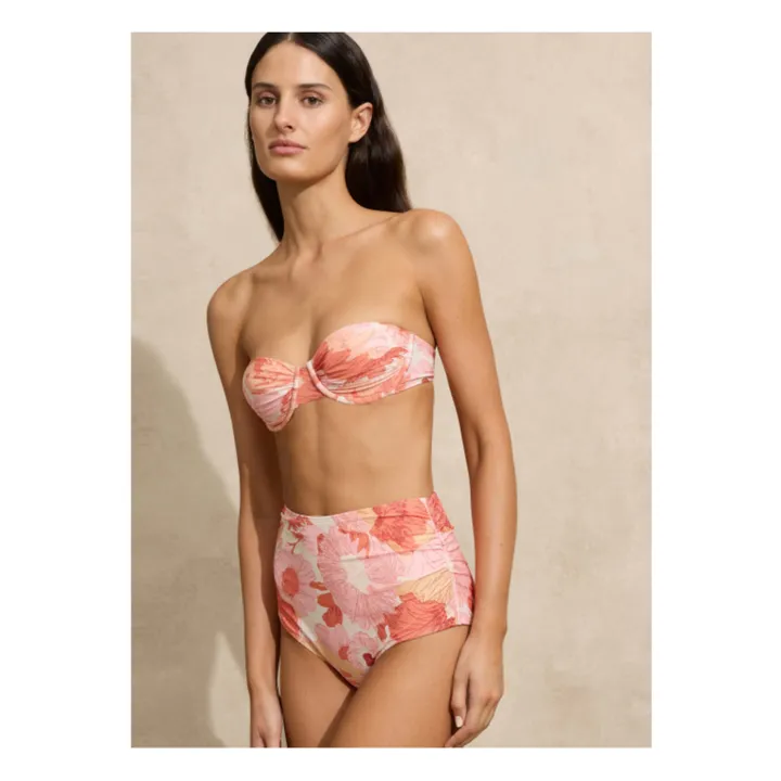 Peony Haut de Maillot Bandeau Ruched | Rose