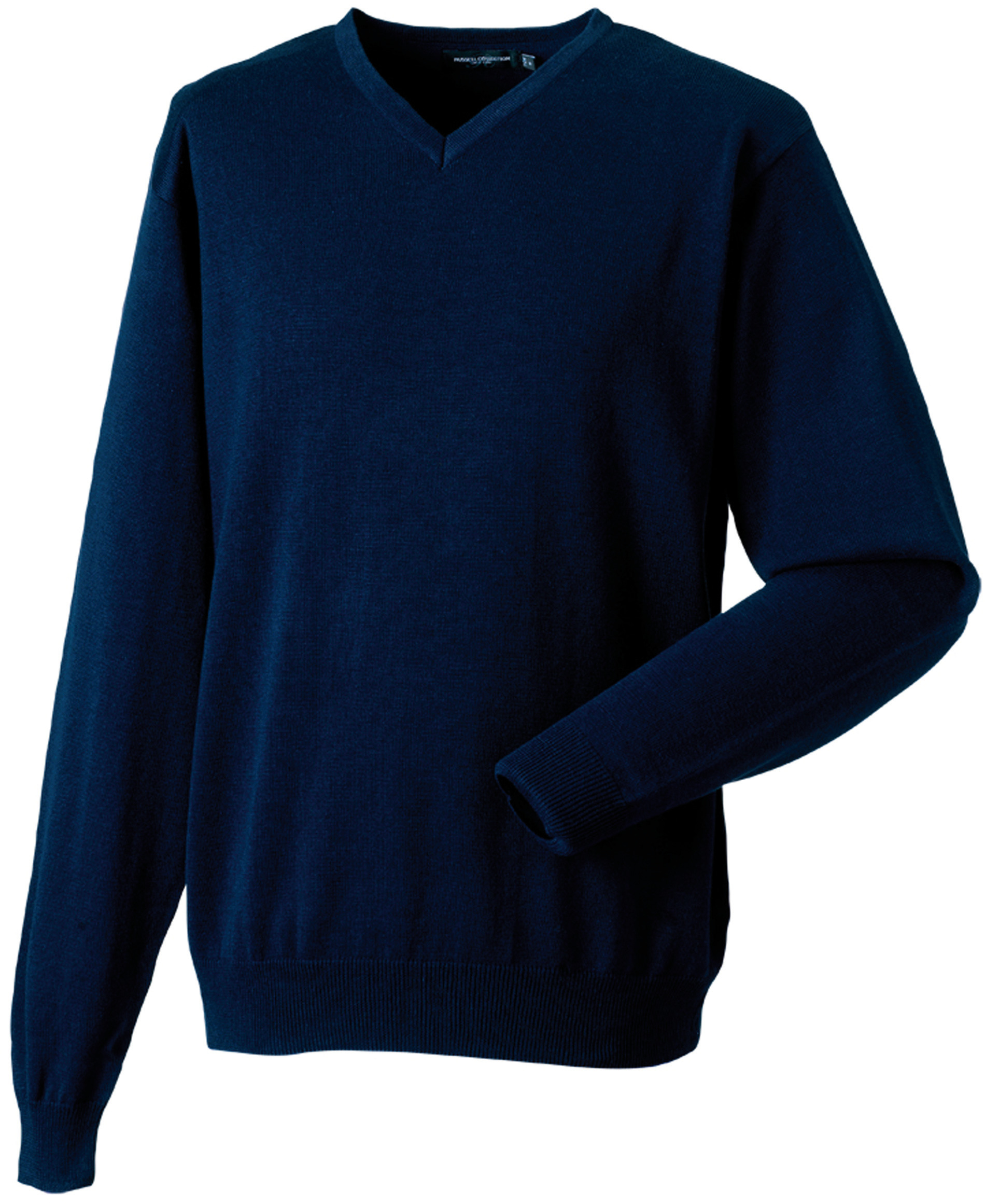 Russell Collection RU710M - Pull Moderne à Col V en Coton Mélangé