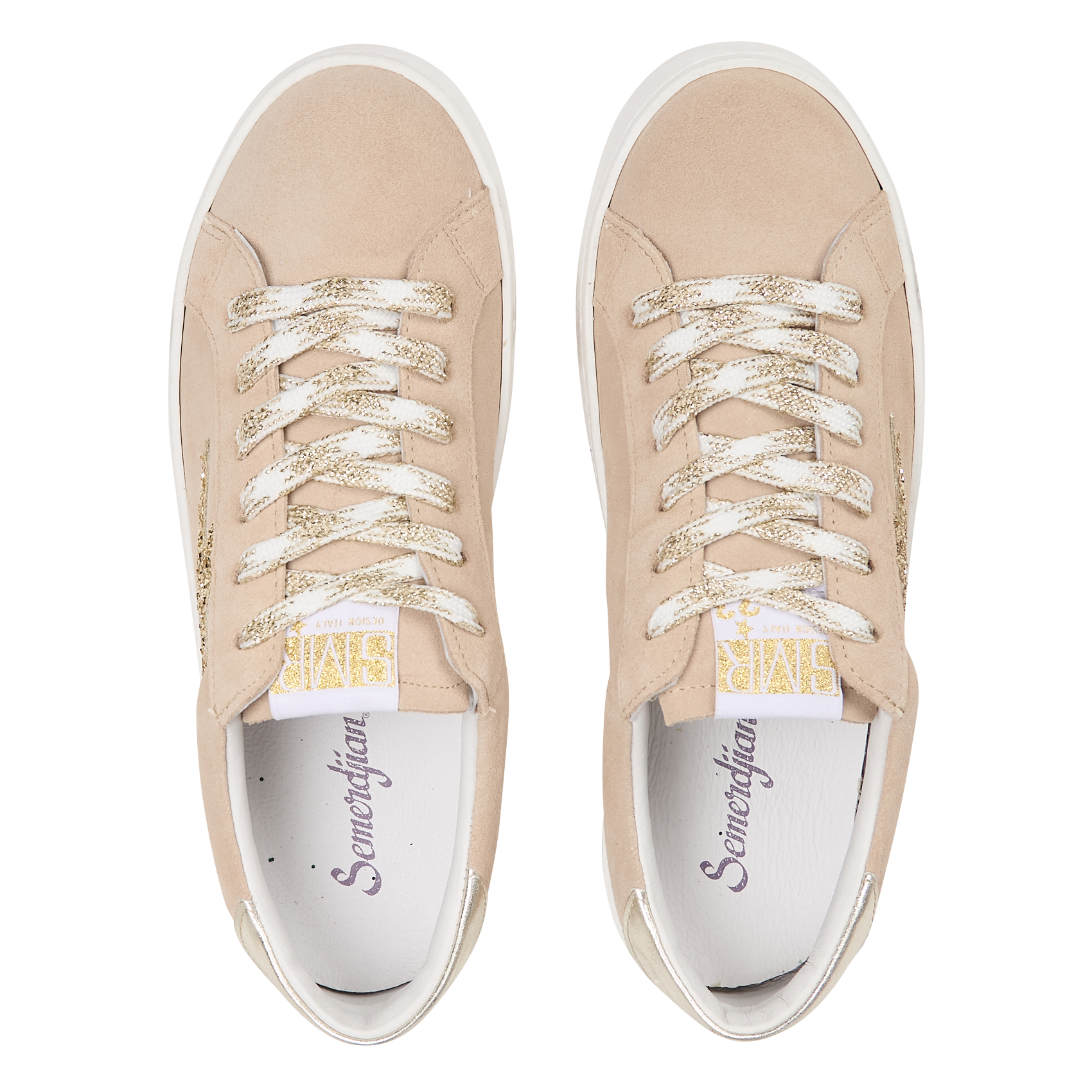 MAYA - Baskets basses à sequins | Beige