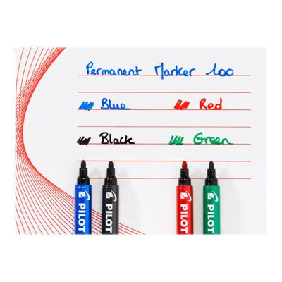 Pilot 100 - Marqueur permanent - pointe ogive - noir