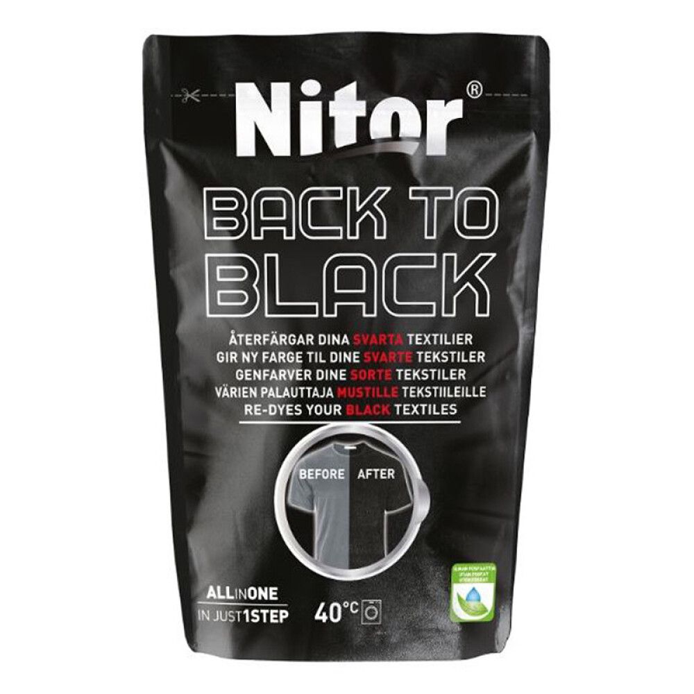 TEKSTILFARGE NITOR BACK TO BLACK