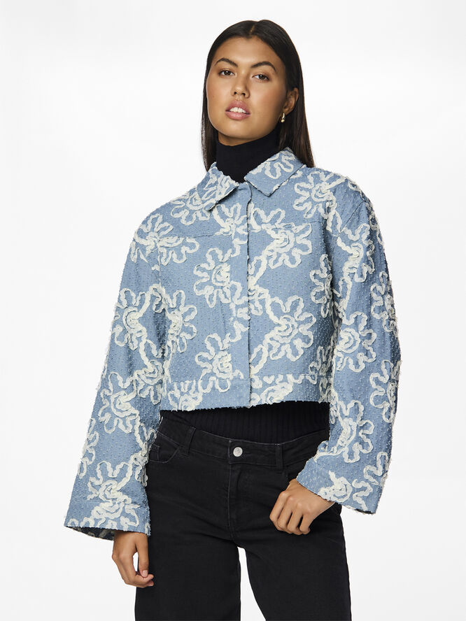 Pieces PCLIBBEY LS DENIM SHIRT JACKET D2D Blå