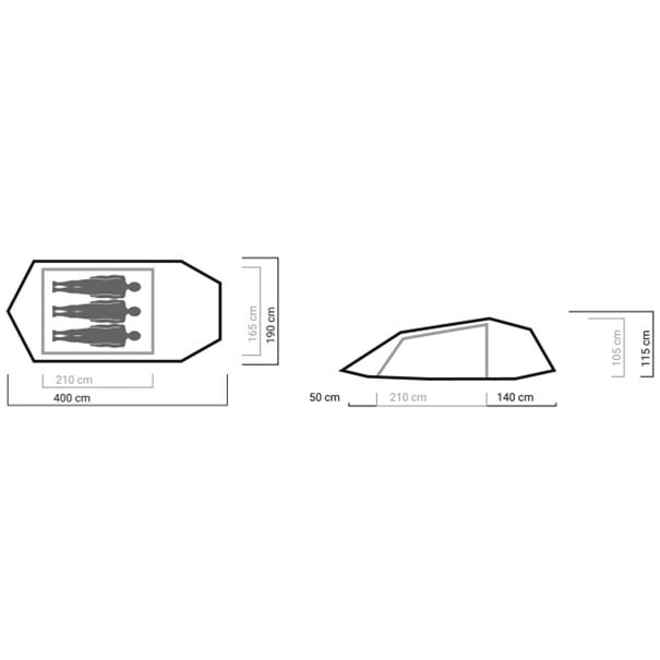 Helsport Adventure Lofoten SL 3 Tent<br>3 personer