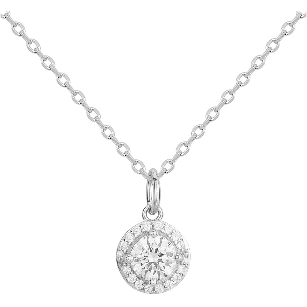 Collier en Argent avec oxyde de zirconium blanc