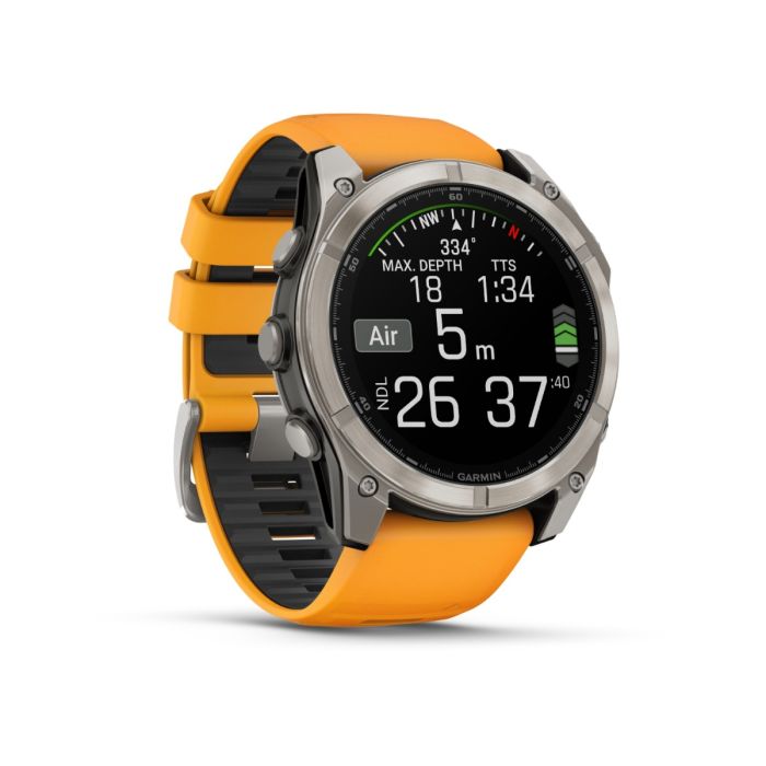 Garmin Unisex Ure fēnix® 8 - 51 mm AMOLED Sapphire Orange