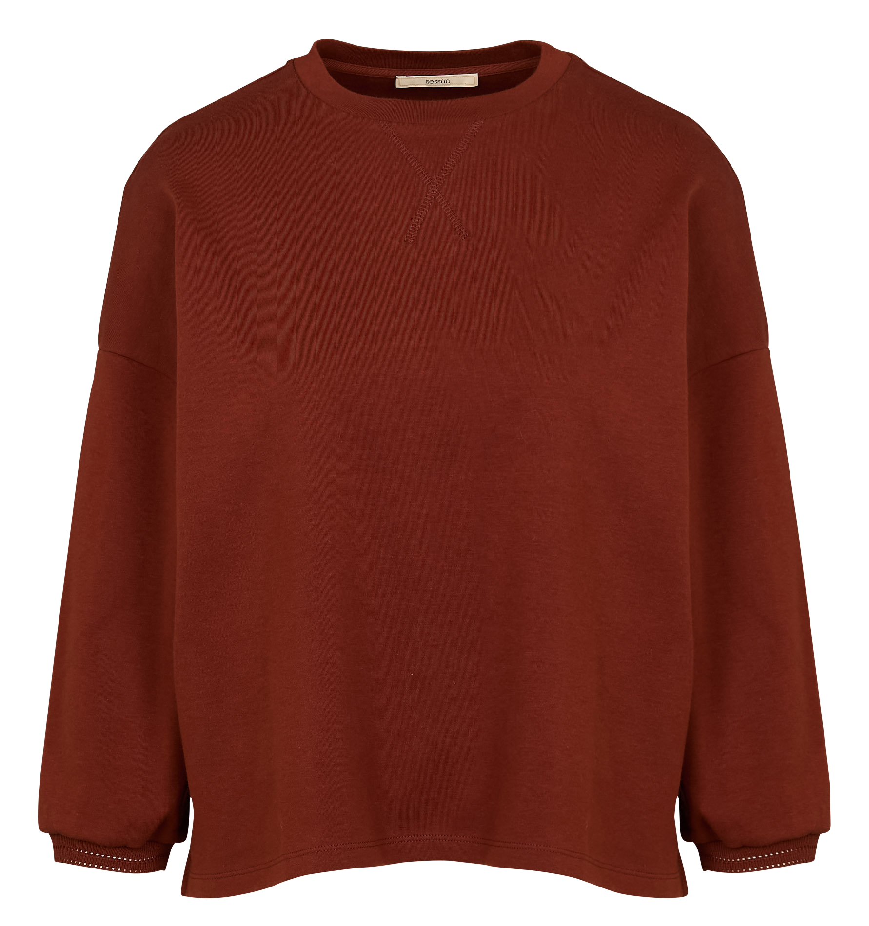 MARIS - Sweat col rond ample en coton | Marron