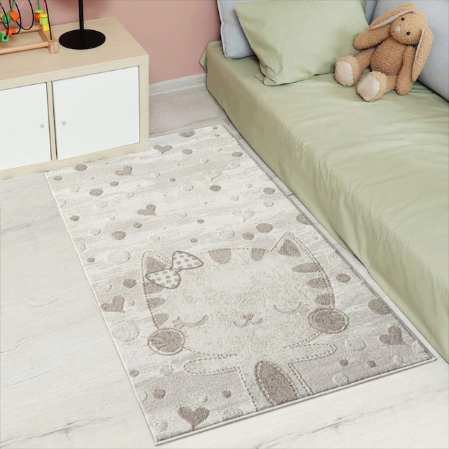 Carpet City Kinderteppich »MARA720« rechteckig 11 mm Höhe Kinderzimmer, Kurzflor,robust,Tiere,  Spielzimmer