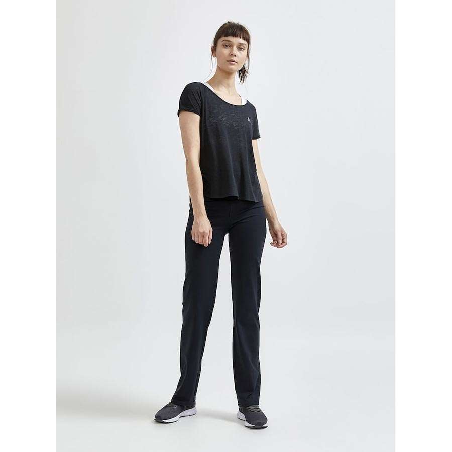 Craft CORE Charge Cross Back Hardloopshirt Korte Mouwen Zwart Dames