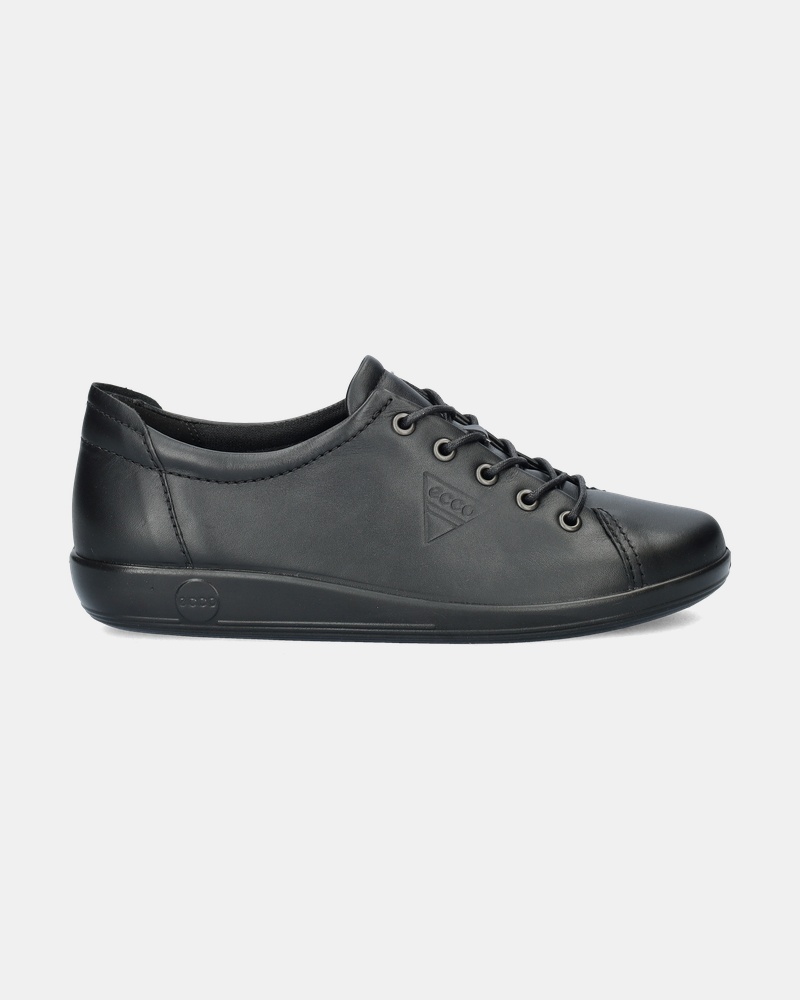 Ecco Soft 2.0 Veterschoenen  - zwart