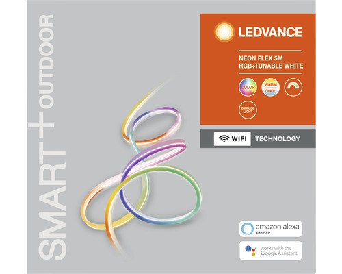 Ledvance Smart+ Outdoor WIFI Neon Flex LED-strip RGBW 5 m 20W 630 lm 2000-6500K instelbaar wit IP44