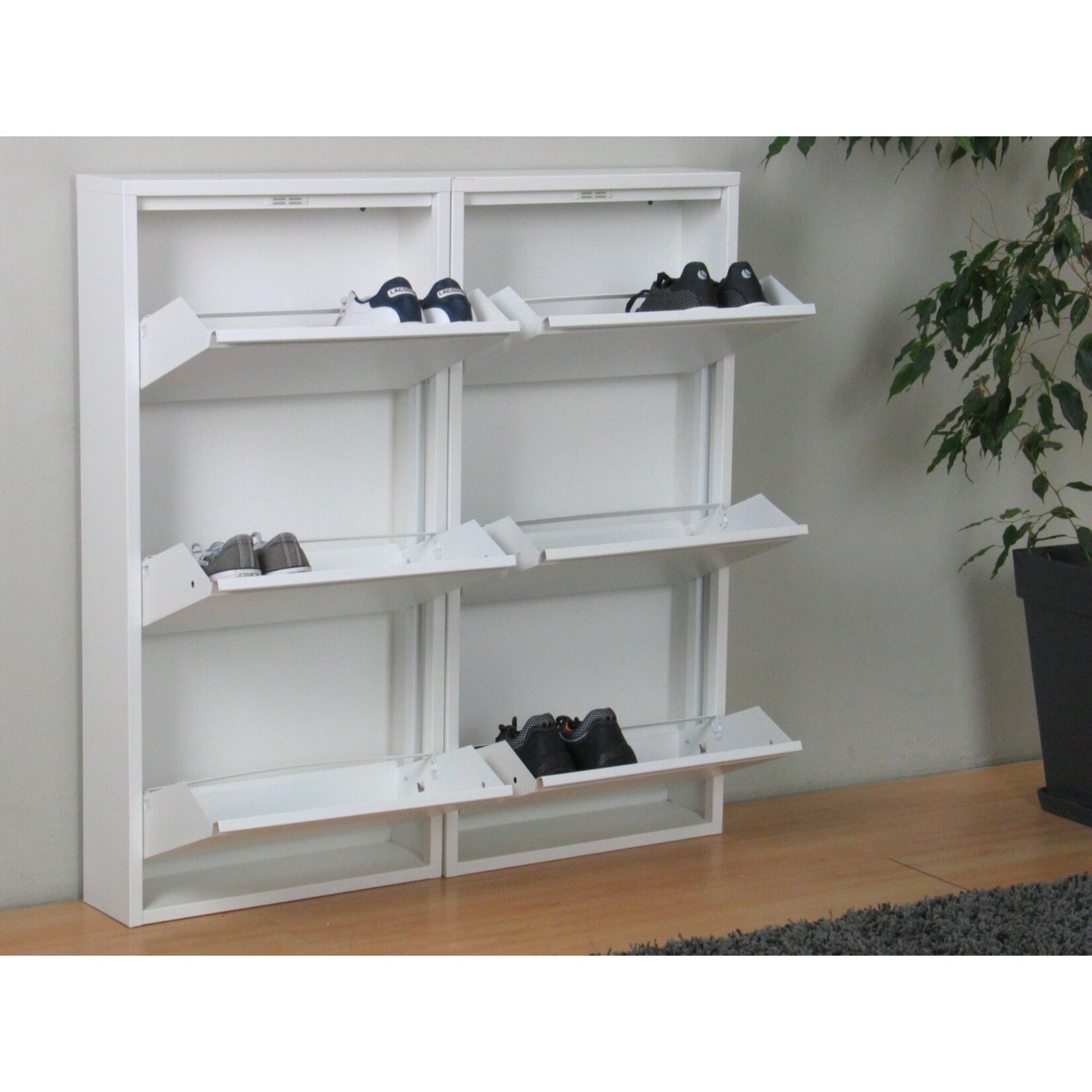 Schuhschrank Pisa 6 Klappen (B)100 x (H)106 x (T)16cm