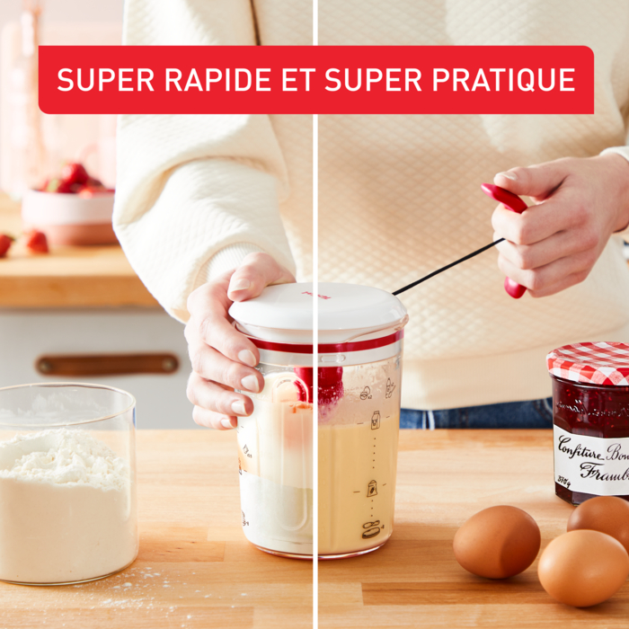 Tefal Crêpes Express, Mélangeur pâte à crêpes, Pâte parfaite en 2 minutes